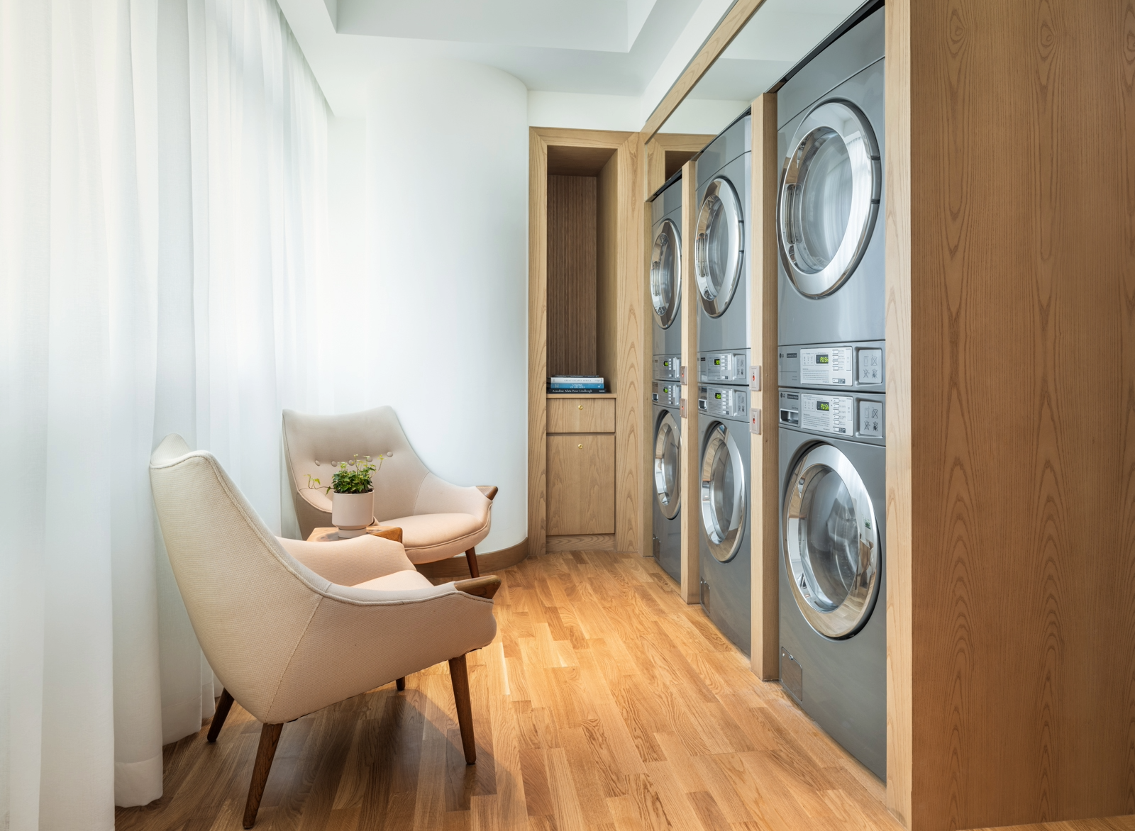 Open throughout the day and night, The Laundry Room is fully equipped with modern washers and driers for you to use – just like at home. 