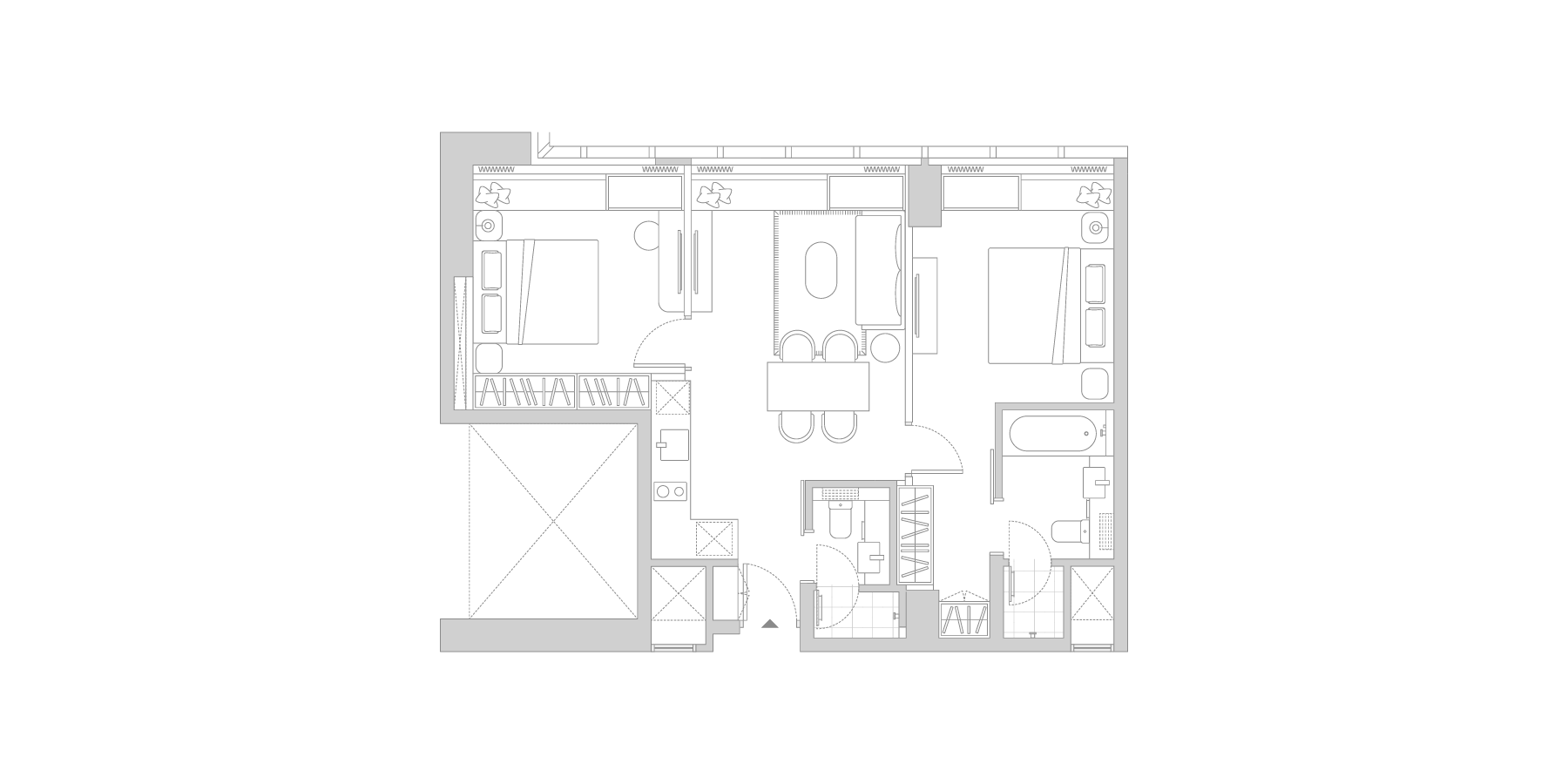 Two Bedroom Courtyard Suite